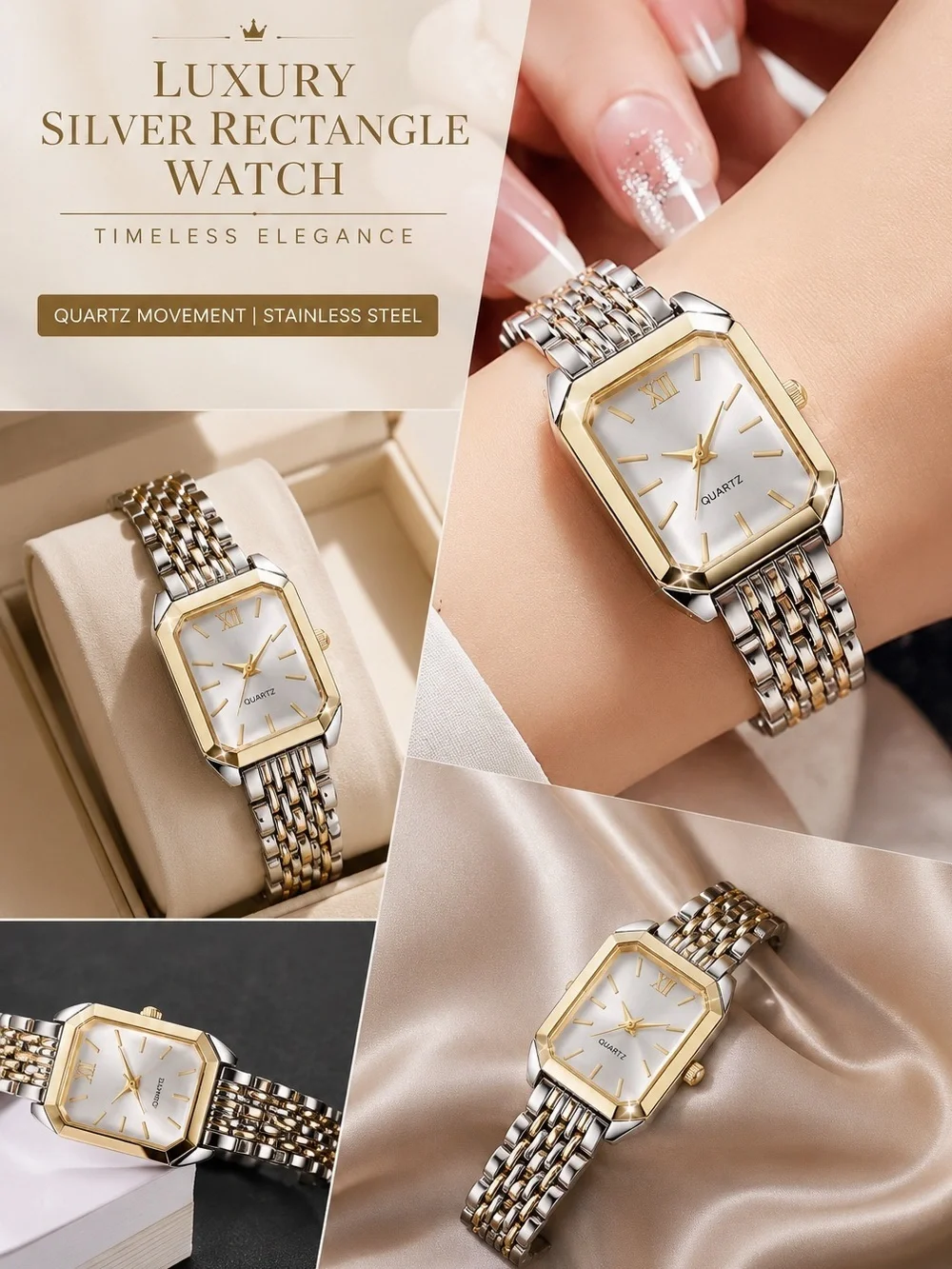 Monarch Two Tone Tank Watch